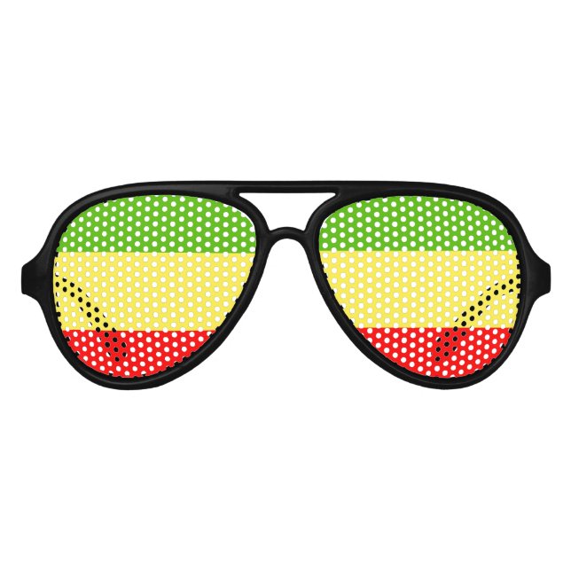 Lunettes De Fête Aviateur Rasta (Devant)