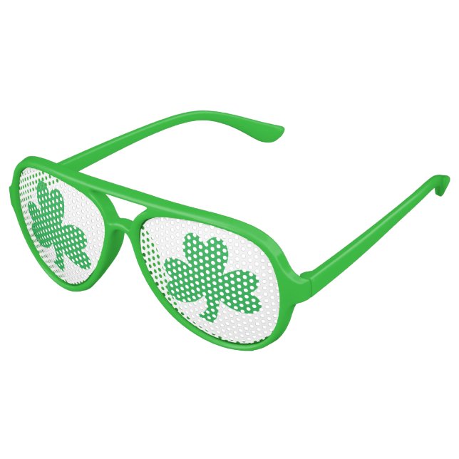 Lunettes De Fête Aviateur Shades du Parti shamrock (Angle)