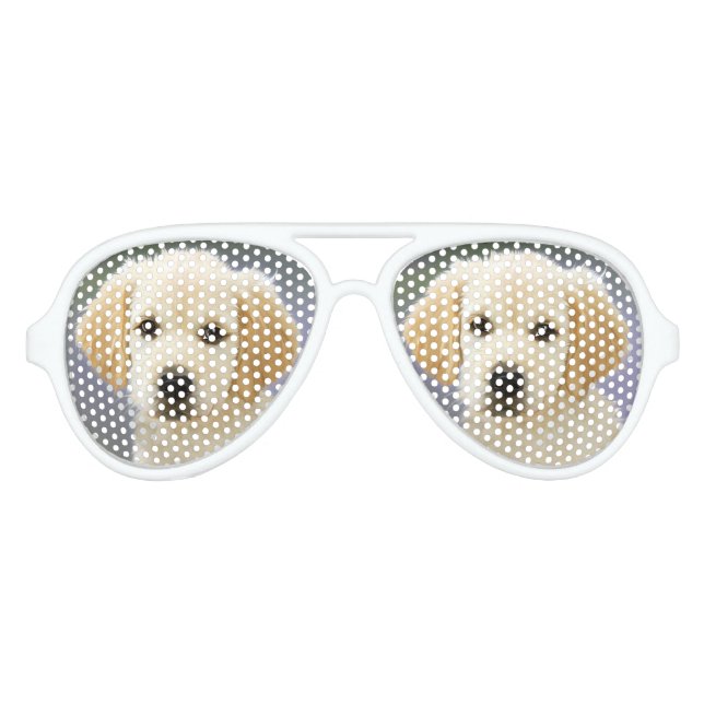 Lunettes De Fête Aviateur spectaculaire peinture de chien (Devant)
