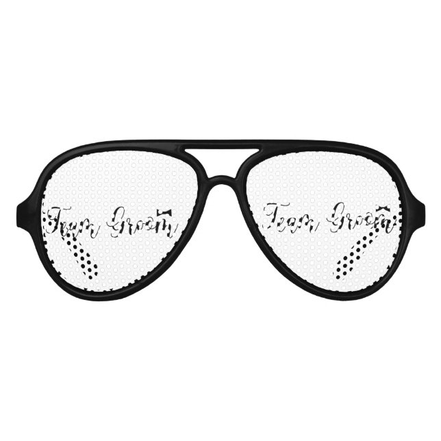 Lunettes De Fête Aviateur Team Groom-Modern Mariage,-Bachelor party- (Devant)