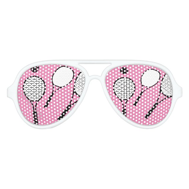 Lunettes De Fête Aviateur Tennis filles rose violet (Devant)