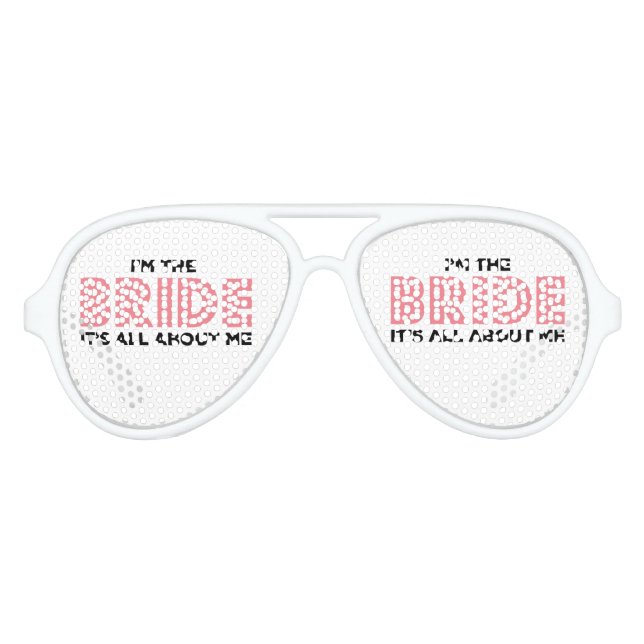 Lunettes De Fête Aviateur Tout About the Bride (Devant)