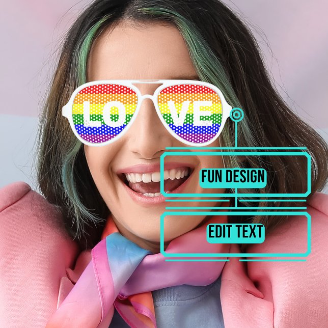 Lunettes De Fête Aviateur Un Gay pride LGBTQAI célèbre son amour (Please enjoy our design and see the others in the collection.)