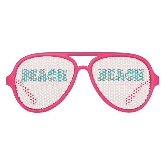 Lunettes De Fête Aviateur Vie de plage tropicale (Devant)