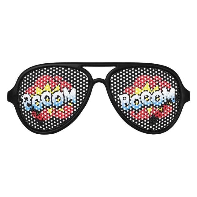 Lunettes De Fête Aviateur Whimsdynamique street art Graffiti art motif (Devant)