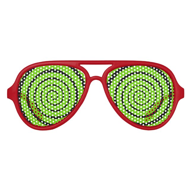 Lunettes De Fête Aviateur yeux hypnotiques en spirale (Devant)
