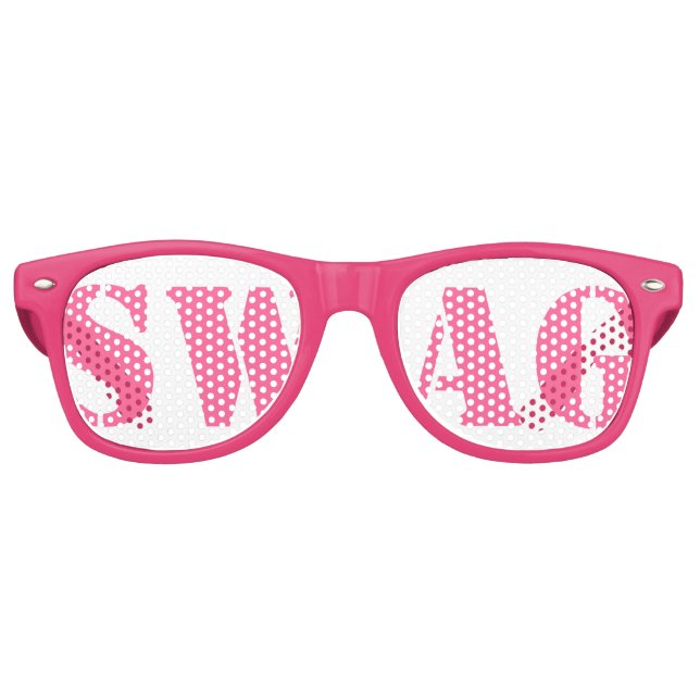 Lunettes de fête de swag rose (Devant)