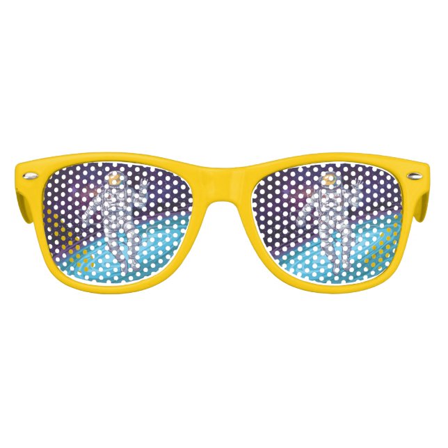 Lunettes De Fête Enfant Anniversaire. Astronaut dans l'espace avec étoiles (Devant)