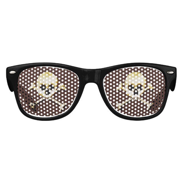 Lunettes De Fête Enfant Crâne et os croisés Effrayant Halloween habiller (Devant)