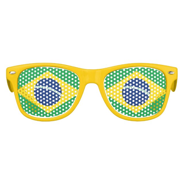 Lunettes De Fête Enfant Drapeau du Brésil (Devant)