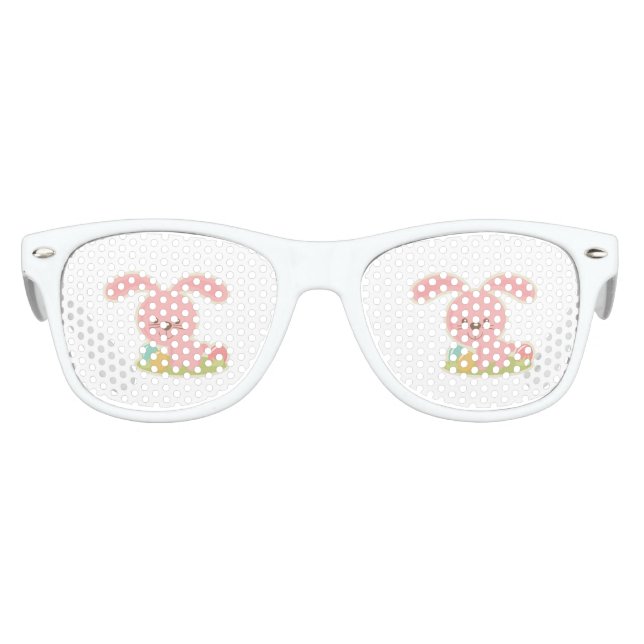 Lunettes De Fête Enfant lapin rose doux (Devant)