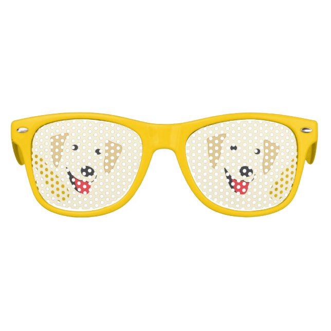 Lunettes De Fête Enfant Visage du laboratoire jaune (Devant)
