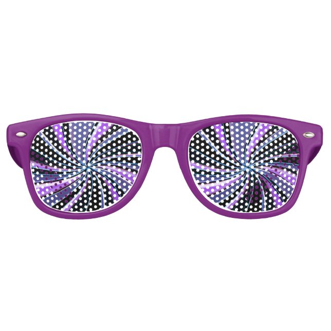 Lunettes de fête festive Purple Swirl (Devant)