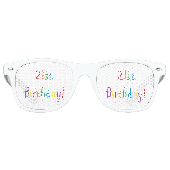 Lunettes De Fête Retro "21e anniversaire" Parti Shades (Devant)