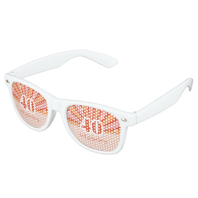 Lunettes De Fête Retro "40 et fabuleux", fête d'anniversaire rétro (Angulaire)