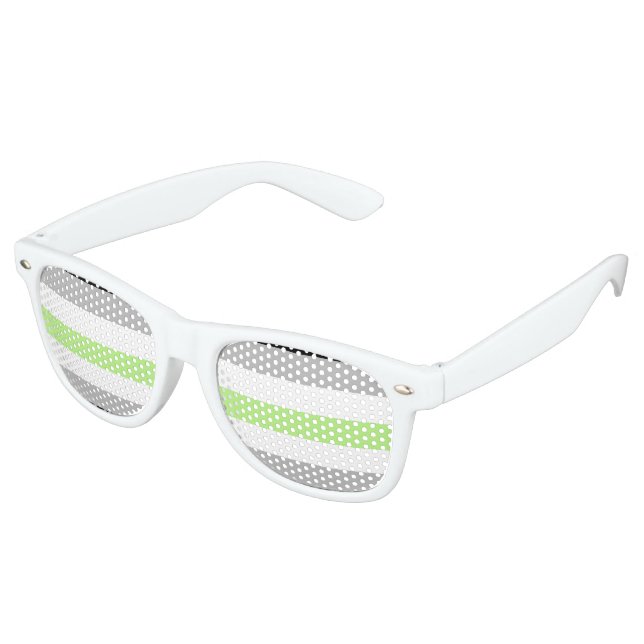 Lunettes De Fête Retro Agender Pride (Angulaire)