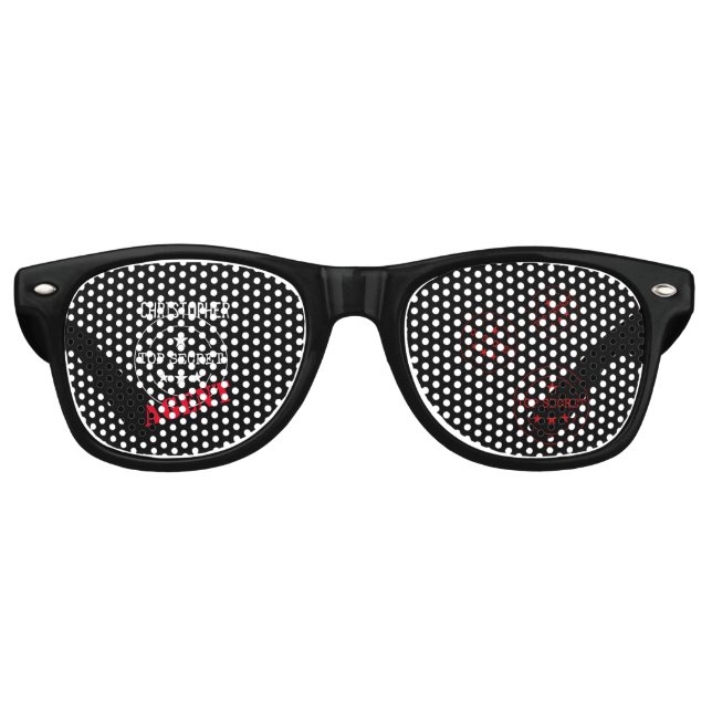 Lunettes De Fête Retro Agent secret personnalisé (Devant)