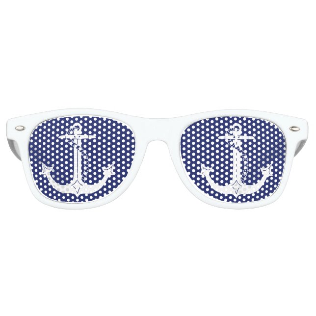 Lunettes De Fête Retro Anchor de Nautical (Devant)