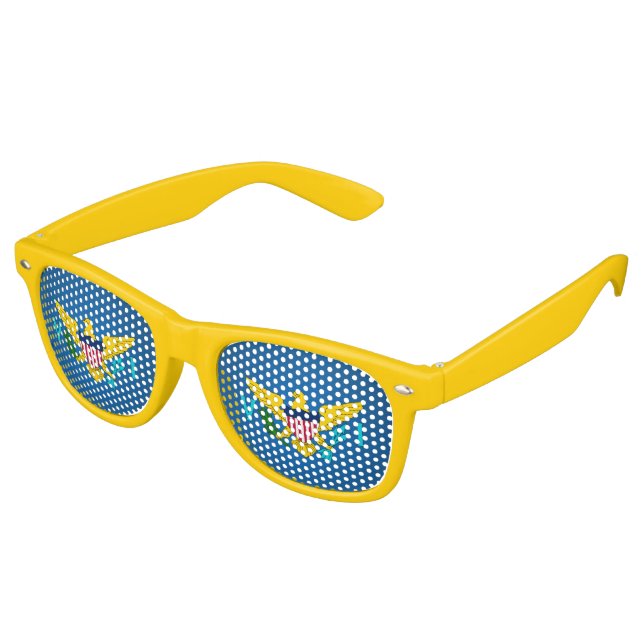 Lunettes De Fête Retro Armoiries de l'île Vierge (Angulaire)