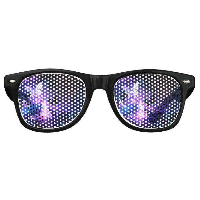 Lunettes De Fête Retro Arrière - plan avec papillons de nuit (Devant)