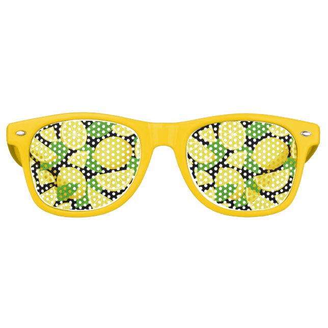 Lunettes De Fête Retro Arrière - plan citron (Devant)