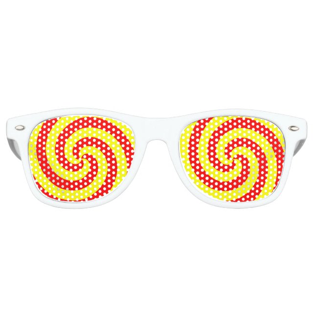 Lunettes De Fête Retro Bains à remous ROUGE/JAUNE (Devant)
