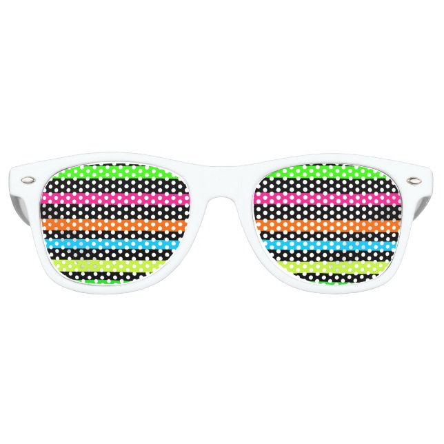 Lunettes De Fête Retro Bandes de néon (Devant)