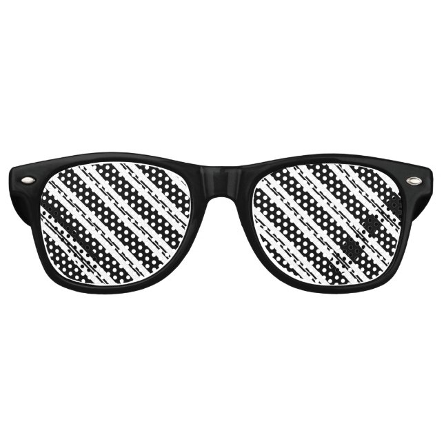Lunettes De Fête Retro Bandes diagonales (Devant)