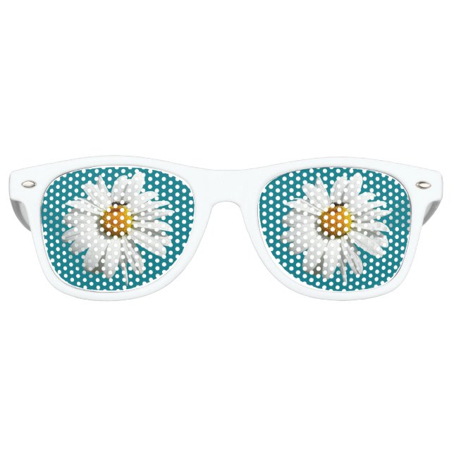 Lunettes De Fête Retro Bee on Daisy Alaskan Summer Nature (Devant)
