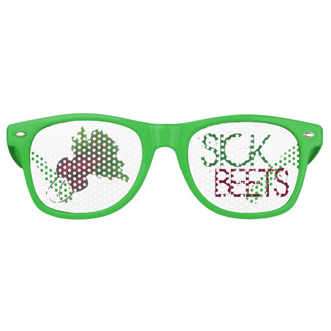 Lunettes De Fête Retro Beets Malades (Beats) Bunch Rouge Végétable Jardin (Devant)