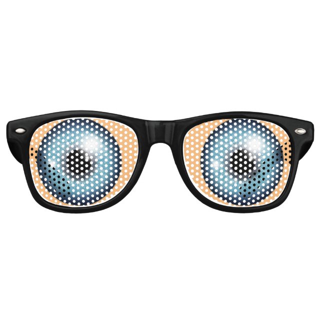 Lunettes De Fête Retro Big Blue Eyes (Devant)