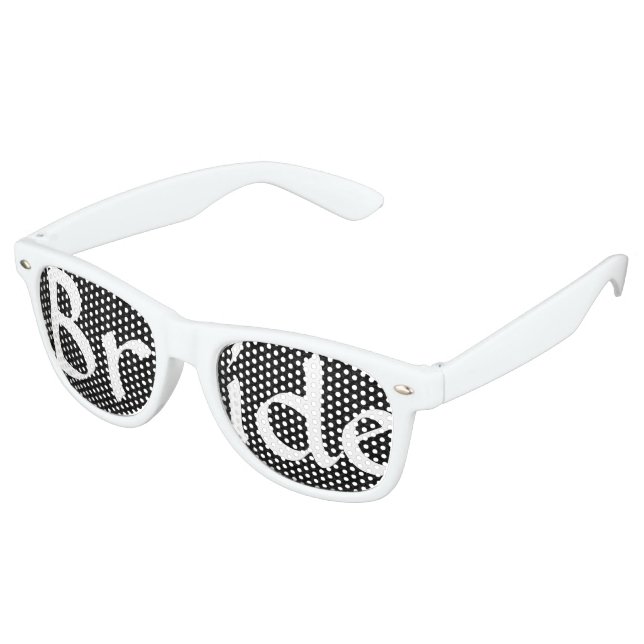 Lunettes De Fête Retro Black Damask Mariée Fun Bachelorette Party (Angulaire)