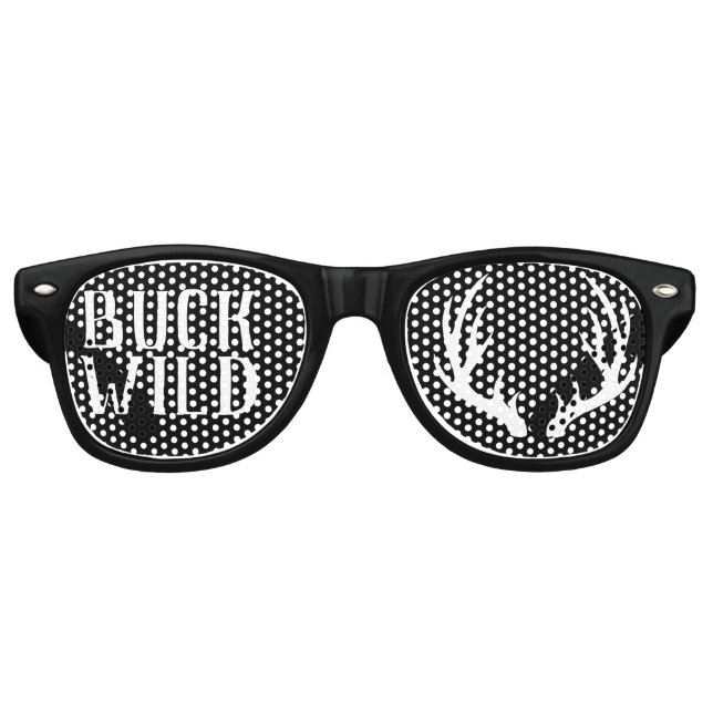 Lunettes De Fête Retro Buck Wild White Deer Antlers (Devant)
