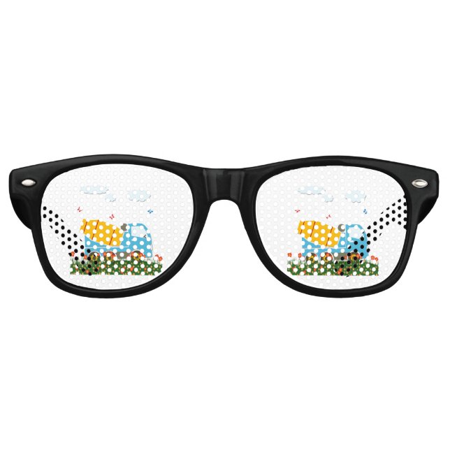 Lunettes De Fête Retro Camion mélangeur de ciment (Devant)