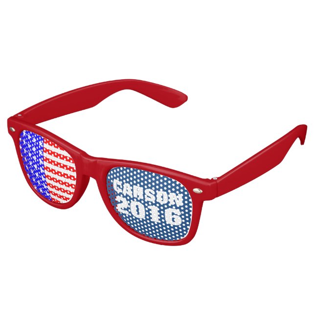 Lunettes De Fête Retro Campagne électorale présidentielle Carson 2016 (Angulaire)