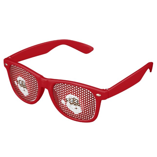 Lunettes De Fête Retro Caricature de la clause Black Santa (Angulaire)