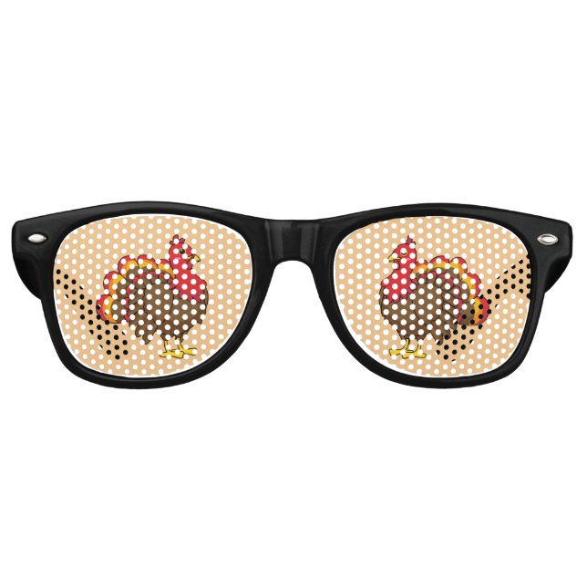 Lunettes De Fête Retro Caricature mignonne Turquie (Devant)