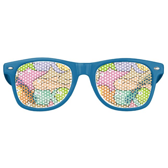 Lunettes De Fête Retro Caricature sur les poissons (Devant)