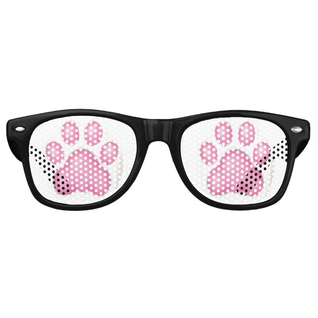 Lunettes De Fête Retro cat's paw. (Devant)