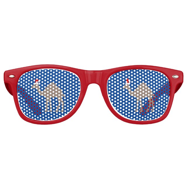 Lunettes De Fête Retro Chameau de Noël mignon (Devant)