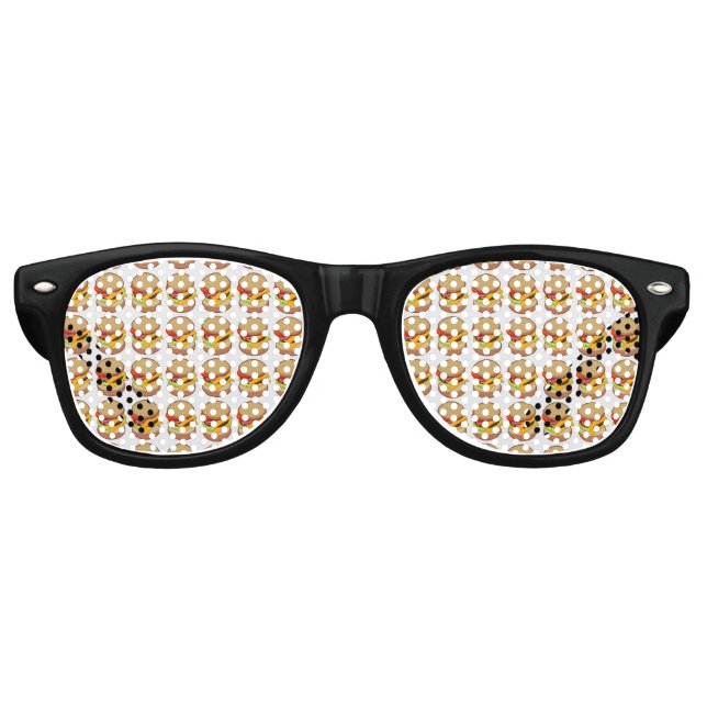 LUNETTES DE FÊTE RETRO CHEESEBURGERS (Devant)