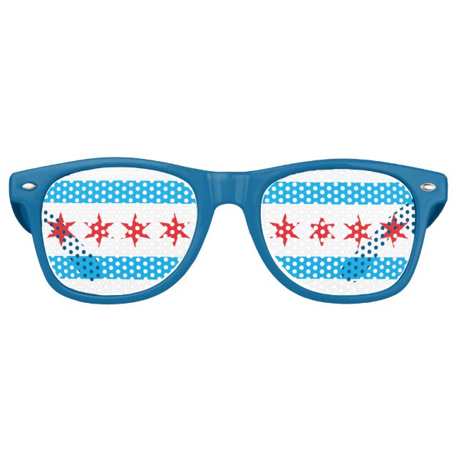 Lunettes De Fête Retro Chicago Party Shades. (Devant)