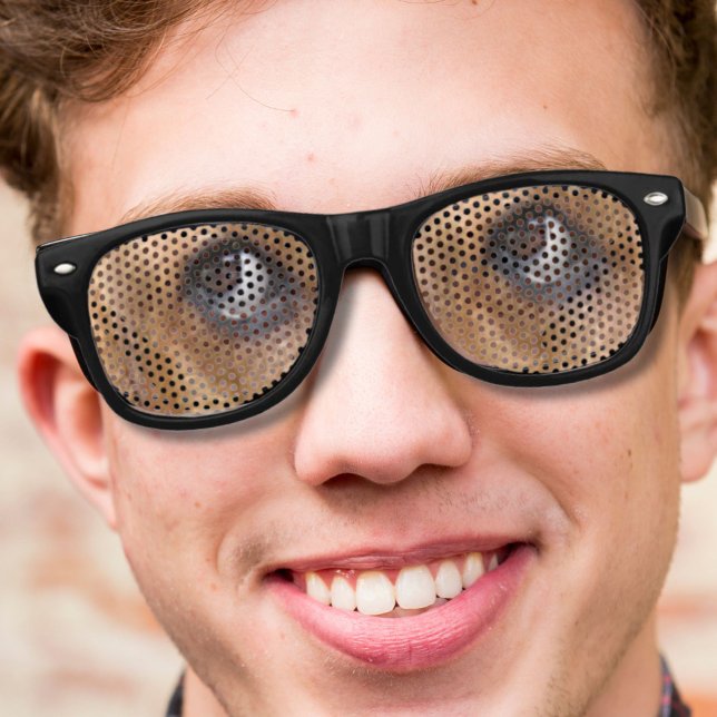 Lunettes De Fête Retro chien de chiot mignon yeux d'or d'extraction (cute puppy dog golden retriever eyes retro sunglasses)