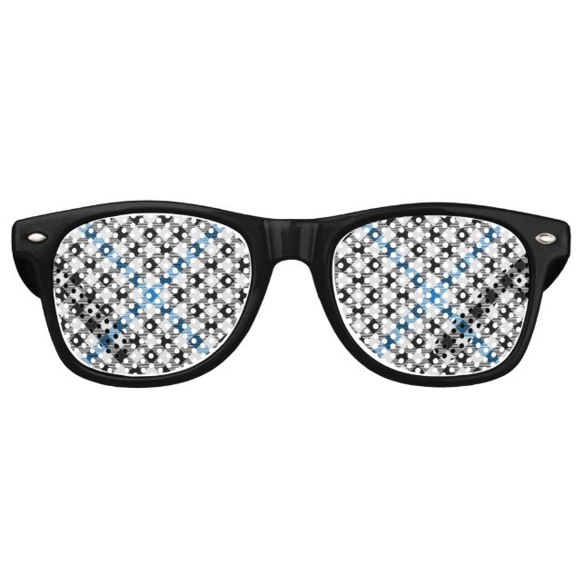Lunettes De Fête Retro Clan Haig Check Tartan (Devant)