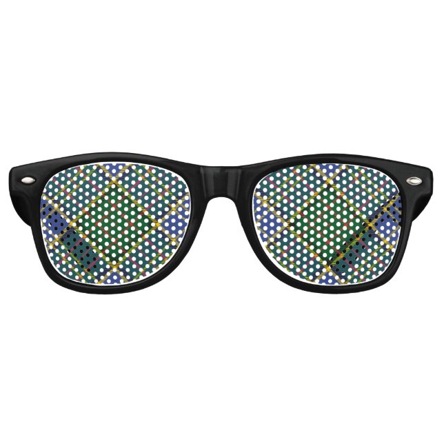 Lunettes De Fête Retro Clan MacMillan Chasse Tartan (Devant)