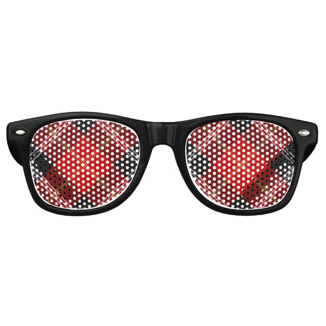 Lunettes De Fête Retro Clan Marjoribanks Tartan (Devant)