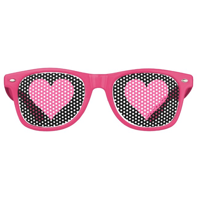 Lunettes De Fête Retro "Cœur” (Devant)