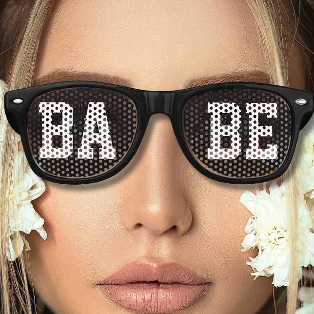 Lunettes De Fête Retro Cool femme Black Babe (black retro babe sunglasses)