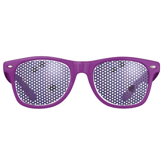 Lunettes De Fête Retro Cool Purple Bowling Ball Party Shades (Devant)