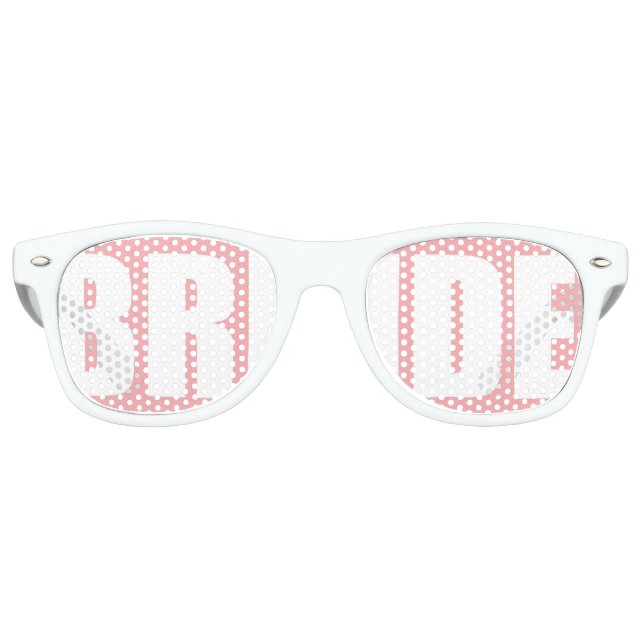 Lunettes De Fête Retro Couleurs de mariée rose (Devant)